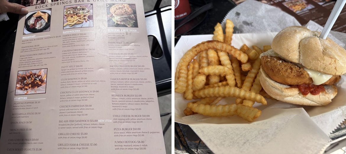 Rock Springs Bar & Grill Menu