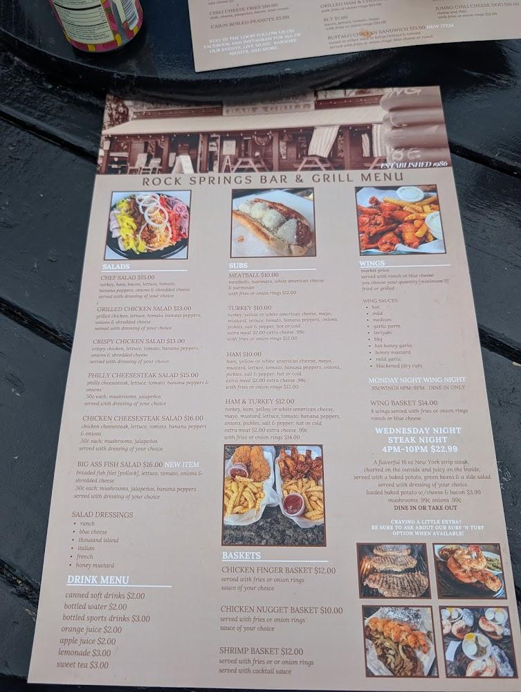 Rock Springs Bar & Grill Menu image 3